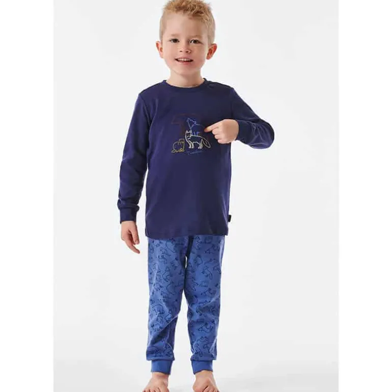 Kinder pyjama lang – 803 donker blauw