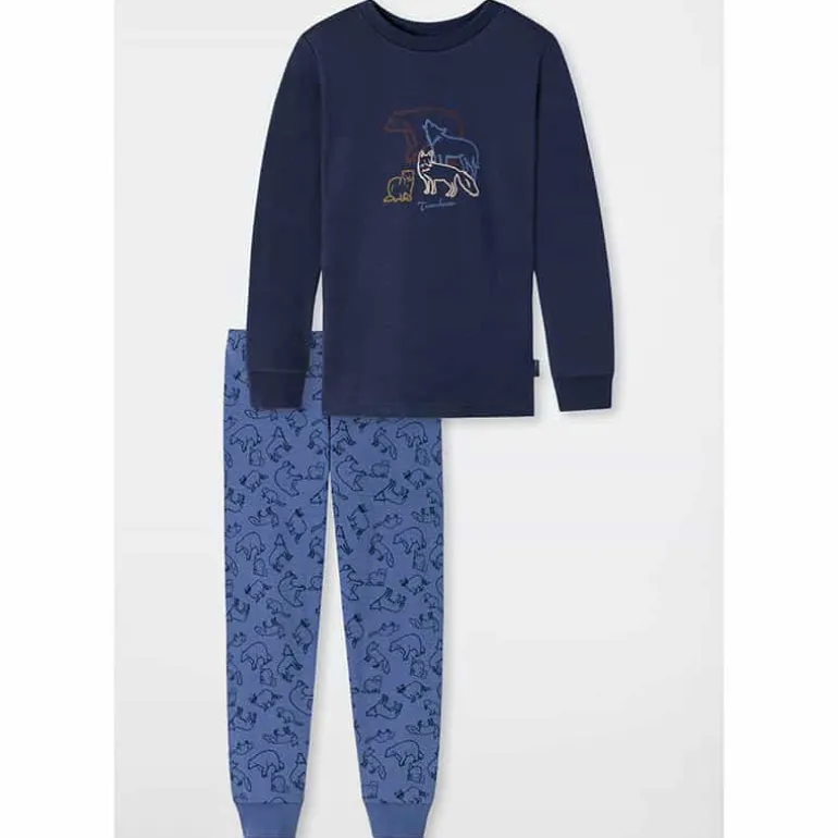 Kinder pyjama lang – 803 donker blauw