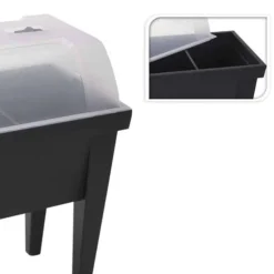 Kweektafel PP (80x40x65cm) antraciet met deksel