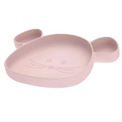 Lässig siliconen bord little chums muis roze
