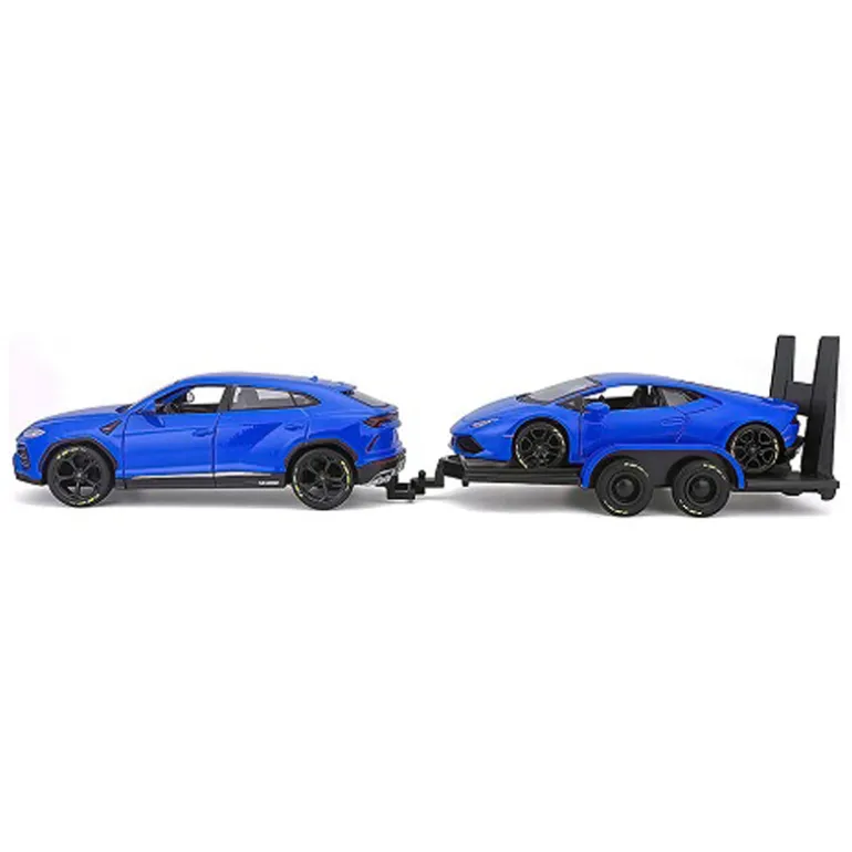 Maisto Lamborghini Urus + Lamborghini Huracan Coupe Blauw (1:24)