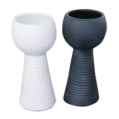 Marlou pot op voet (ø19x39cm) wit