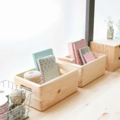 Massief grenenhouten opbergdoos (20x15x9cm)