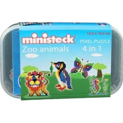 Ministeck Zoo Animals – Plastic Box