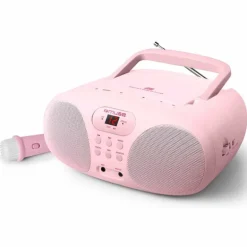 Muse draagbare radio-CD speler – pink