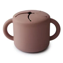 Mushie snack cup cloudy mauve