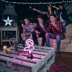 Neon Beat speaker LED flamingo