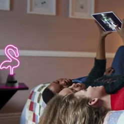 Neon Beat speaker LED flamingo
