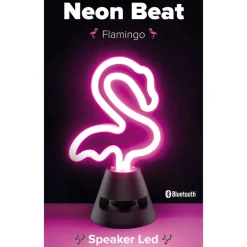 Neon Beat speaker LED flamingo