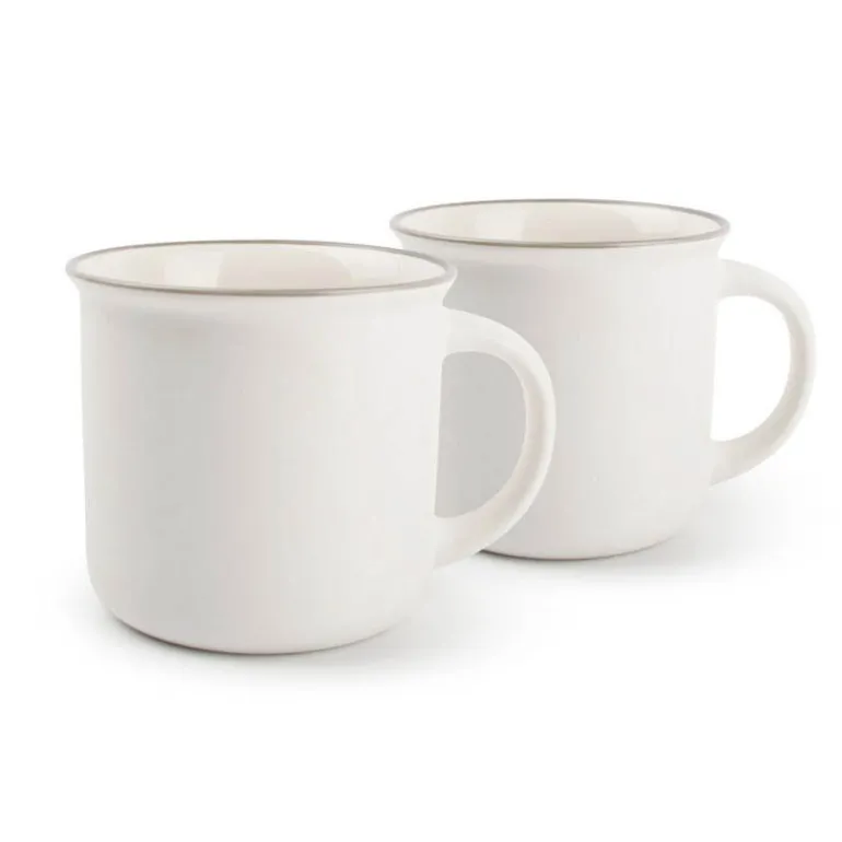 Nooz beker (39cl) rim grijs – 2 stuks