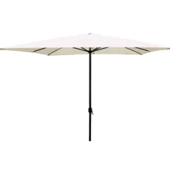 Parasol alu 3x3m grijs/creme met slinger