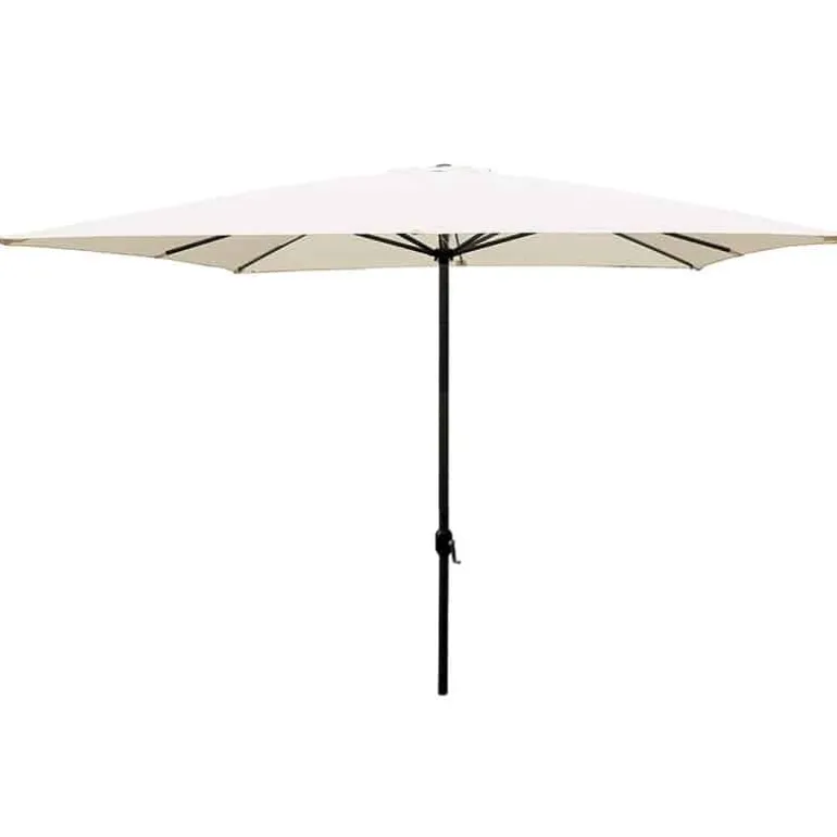 Parasol alu 3x3m grijs/creme met slinger