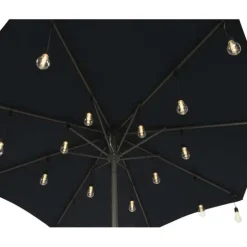 Parasol partylight buiten snoer (5m) zwart / 20 Led’s warm wit