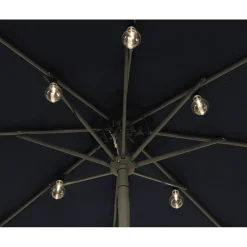Parasol partylight buiten snoer (5m) zwart / 20 Led’s warm wit