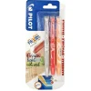 Pilot Frixion 3 Fluostiften – grijs/rood/oranje