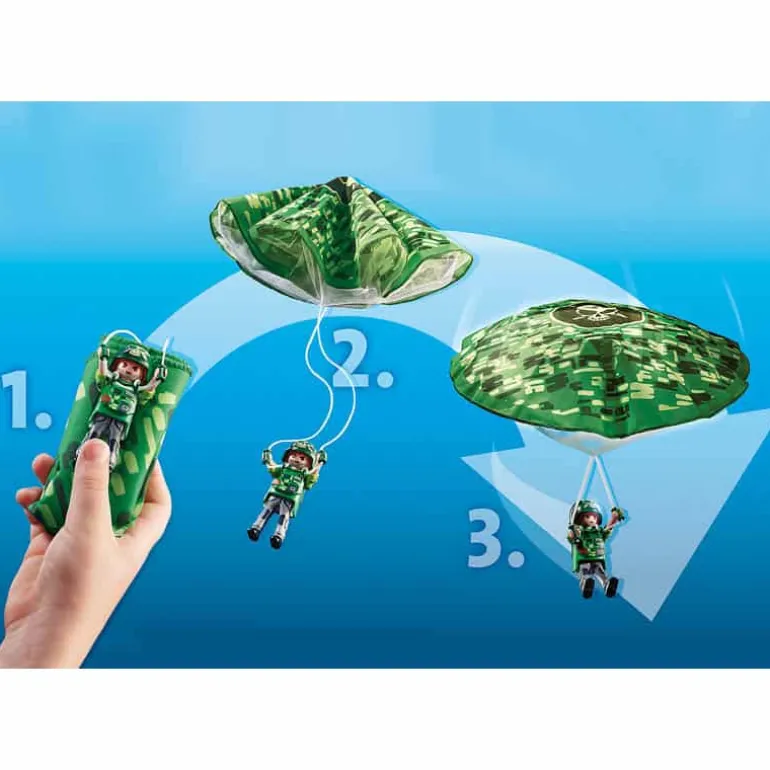 Playmobil City Action: Politiehelicopter – Parachute achtervolging