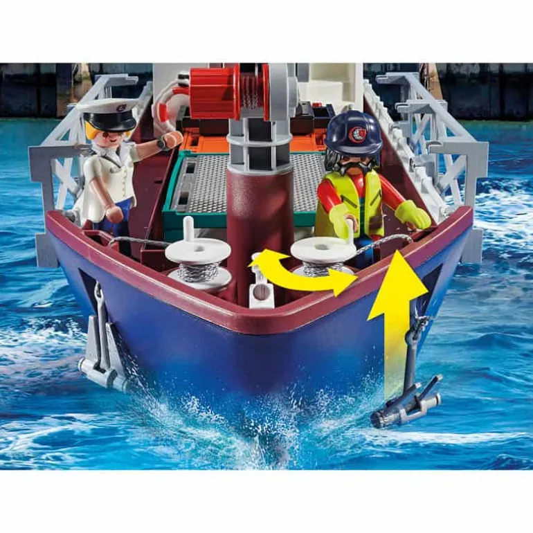 Playmobil Containerschip met douaneboot
