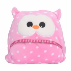 Poncho met kap Uil – roze