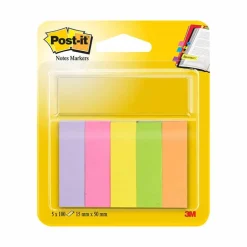 Post-it notes neon markers