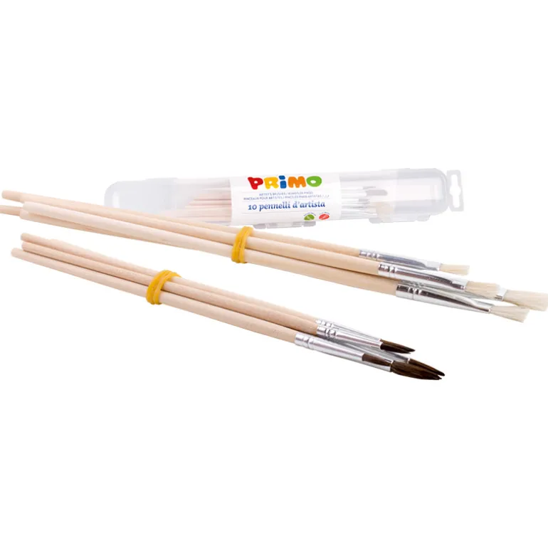 Primo Penselen (10 stuks) in koker