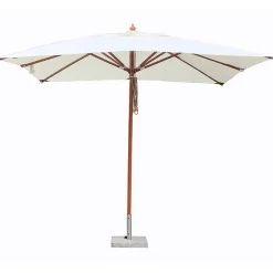 Quax Houtmast parasol (3x3m) met dubbele katrol