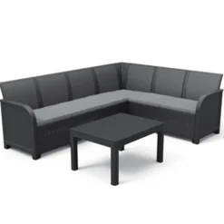 Rosalie hoeksalon graphite + Orlando tafel