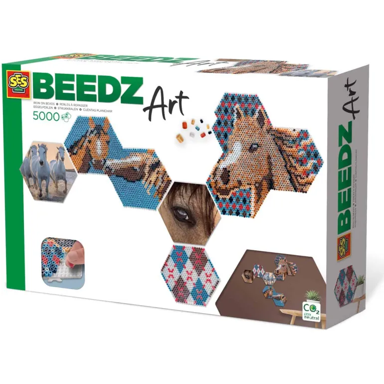 SES Beedz Art Hex Tiles Horses