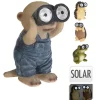 Solar dier met verrekijker polystone (LED)