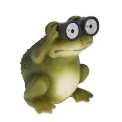 Solar dier met verrekijker polystone (LED)