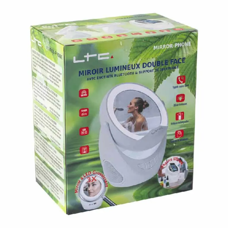 Speaker bluetooth spiegel met telefoonhouder