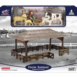 Stal met dieren & accessoires