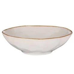 Tabo schaal (ø30,5xh9cm) ceramic wit