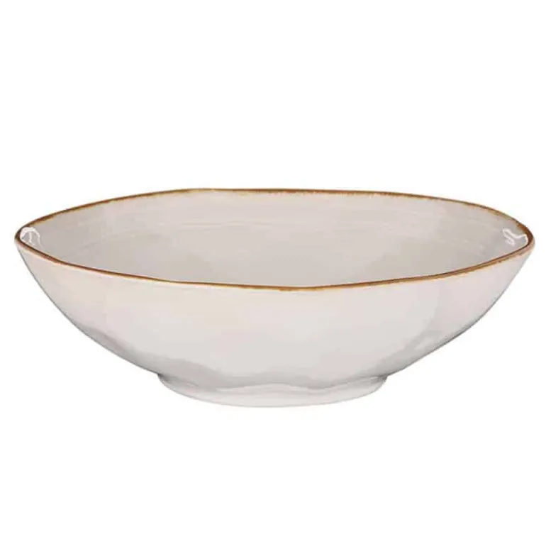 Tabo schaal (ø30,5xh9cm) ceramic wit