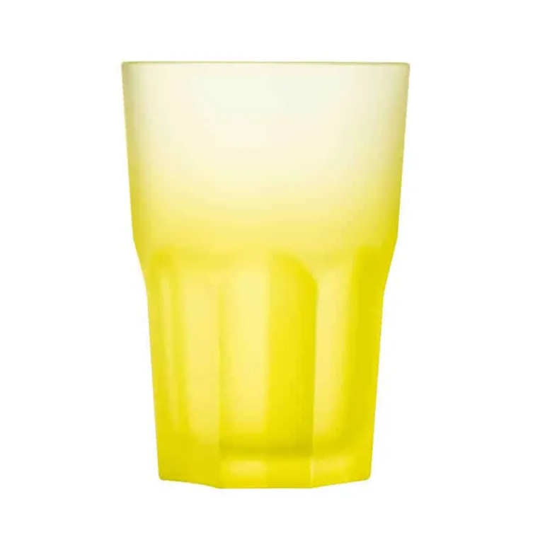 Techno glas frost geel