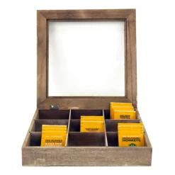 Thee-of koffiedoos (28x28xH5cm) naturel