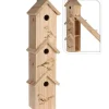 Vogelhuis 3x gestapeld (15x14x61cm) hout