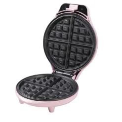 Wafelijzer ronde brusselse wafel roze 700W