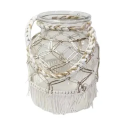 Windlicht hang macrame (20xH26cm)