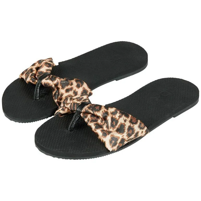 XQ Flipflop dames print luipaard
